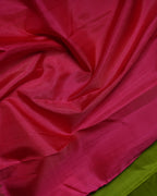Alli Green Korvai Pure Silk Saree with Red Rose Border