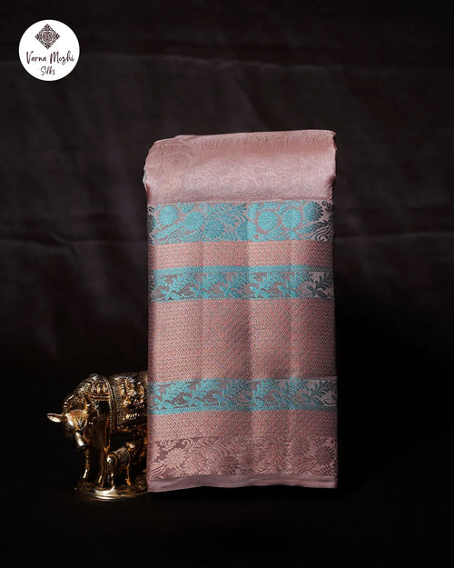 Dark Keva Pure Silk Fancy Saree with Multi-Color Border