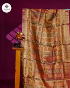 Gold Tissue Kanchipuram Silk Saree – Multi-Colour Coin Buttas with Pink Contrast Border