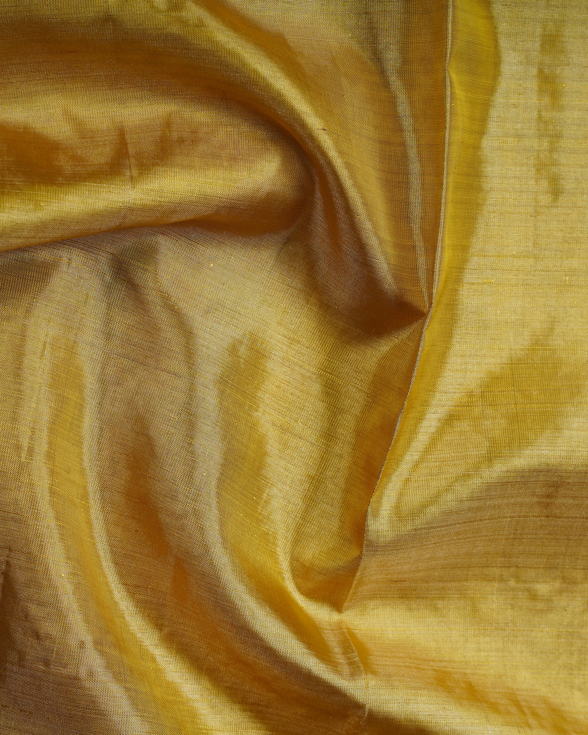 Gold Pure Zari Tissue Silk Saree – Silver-Gold Floral Brocade Weave