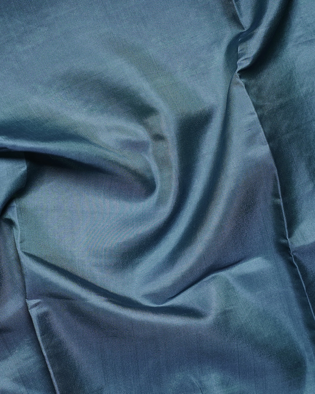 Grey Pure Silk Saree with Light Green Semi Contrast Border