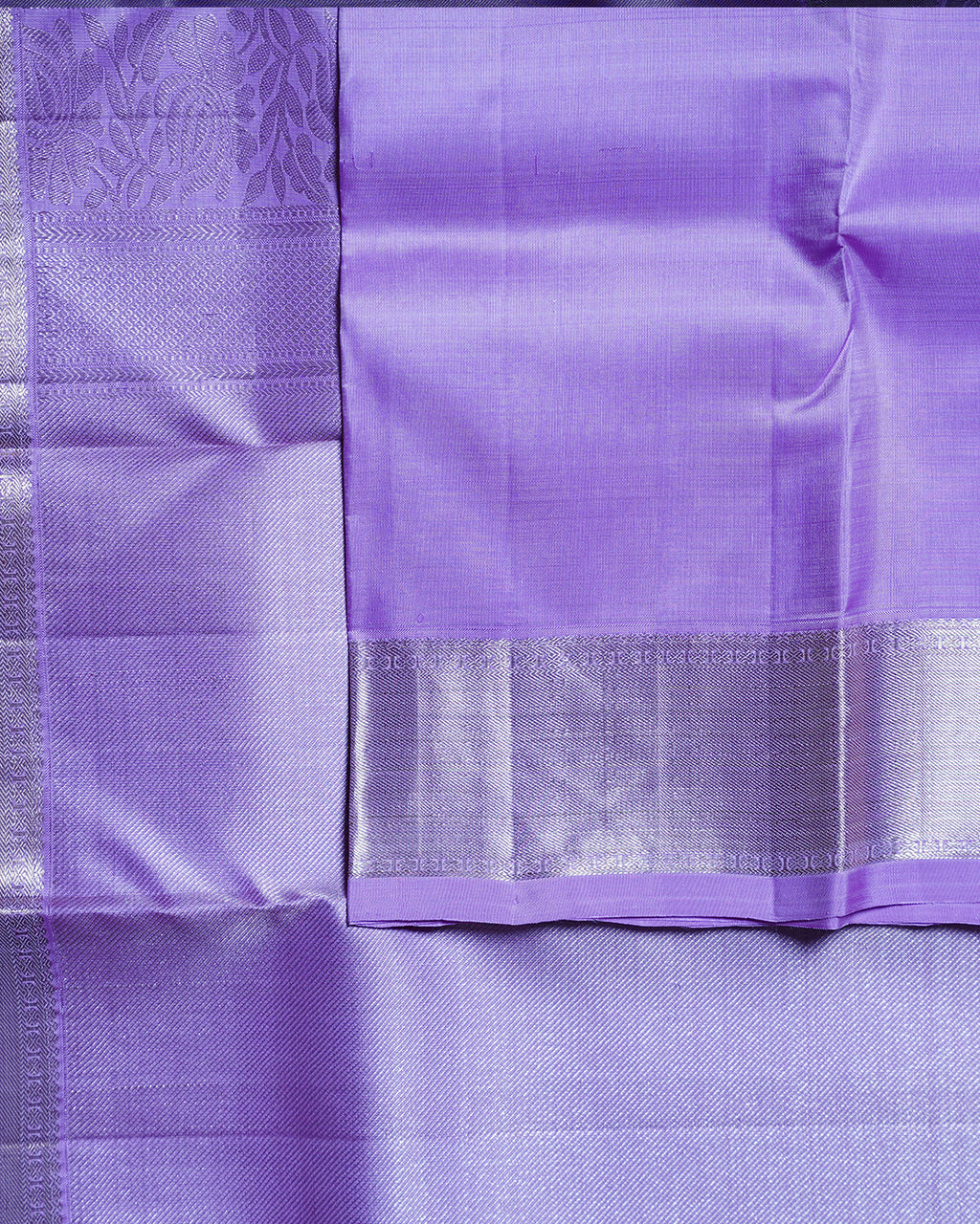Lavender Pure Silk Saree with Elegant Fancy Border