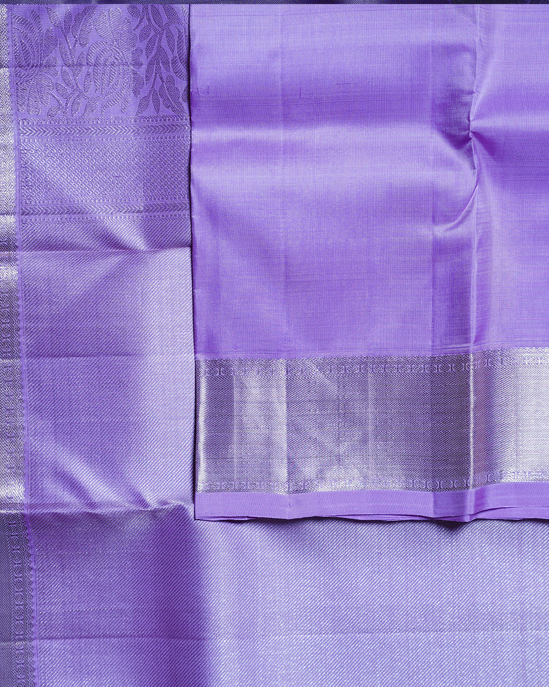 Lavender Pure Silk Saree with Elegant Fancy Border