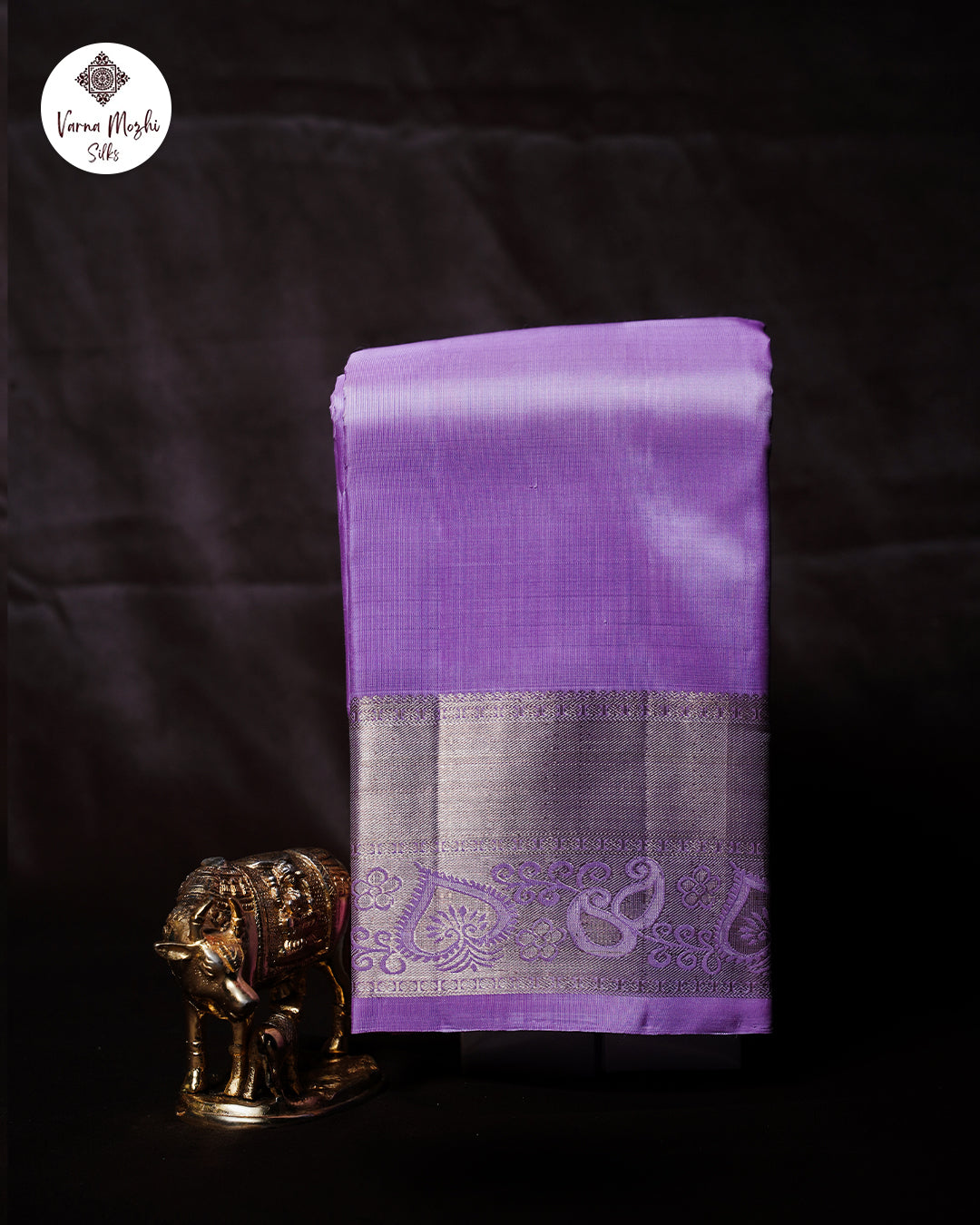 Lavender Pure Silk Saree with Elegant Fancy Border