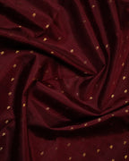 Maroon Pure Silk Saree with Violet Contrast Border and Butta Design