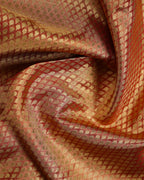 Maroon Tissue Silk Saree with Mayil Chakkaram Design & Plain Zari Border