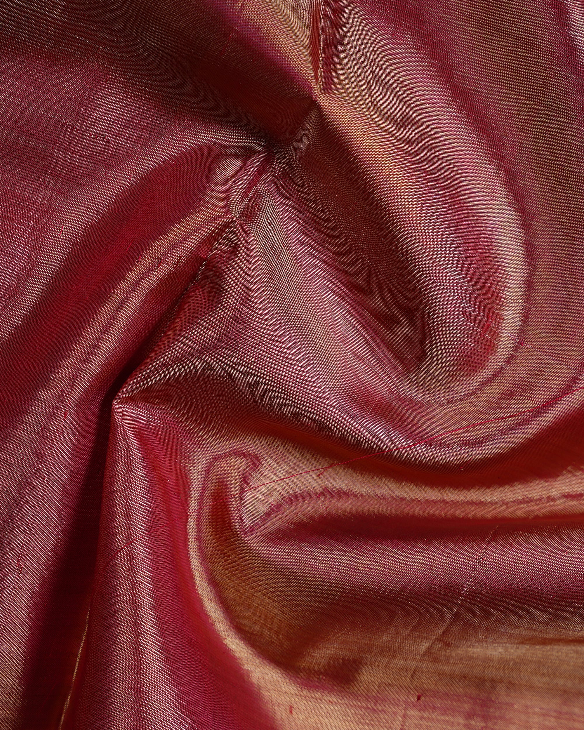 Parrot Green & Red Korvai Tissue Silk Saree – Pure Gold Zari Thilagam Design