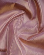 Pink Pure Zari Gold Tissue Silk Saree – Floral Brocade Weave & Elegant Gold Border