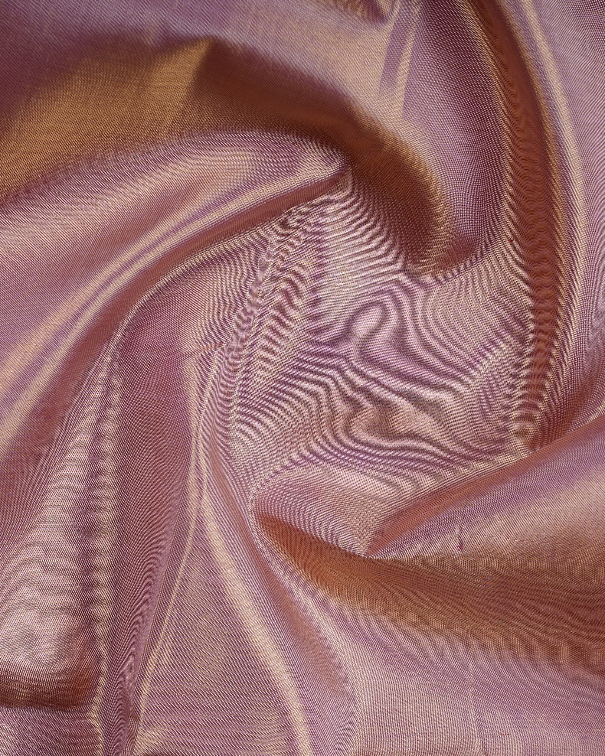 Pink Pure Zari Gold Tissue Silk Saree – Floral Brocade Weave & Elegant Gold Border