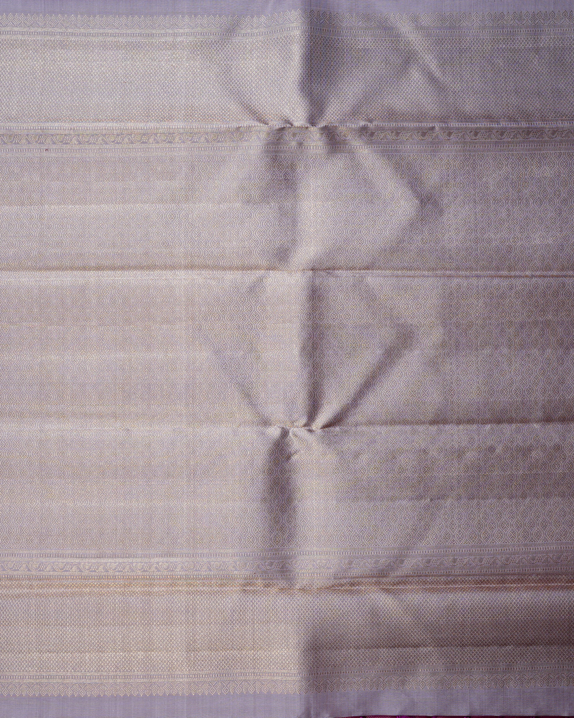 Purple & Grey Tissue Silk Saree with Box Thilagam Gold Zari (2G Weave)