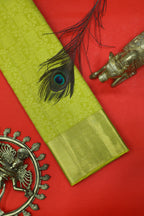 Alli Colour Kanchipuram Pure Silk Saree with Box Butta Design and Self Fancy Border