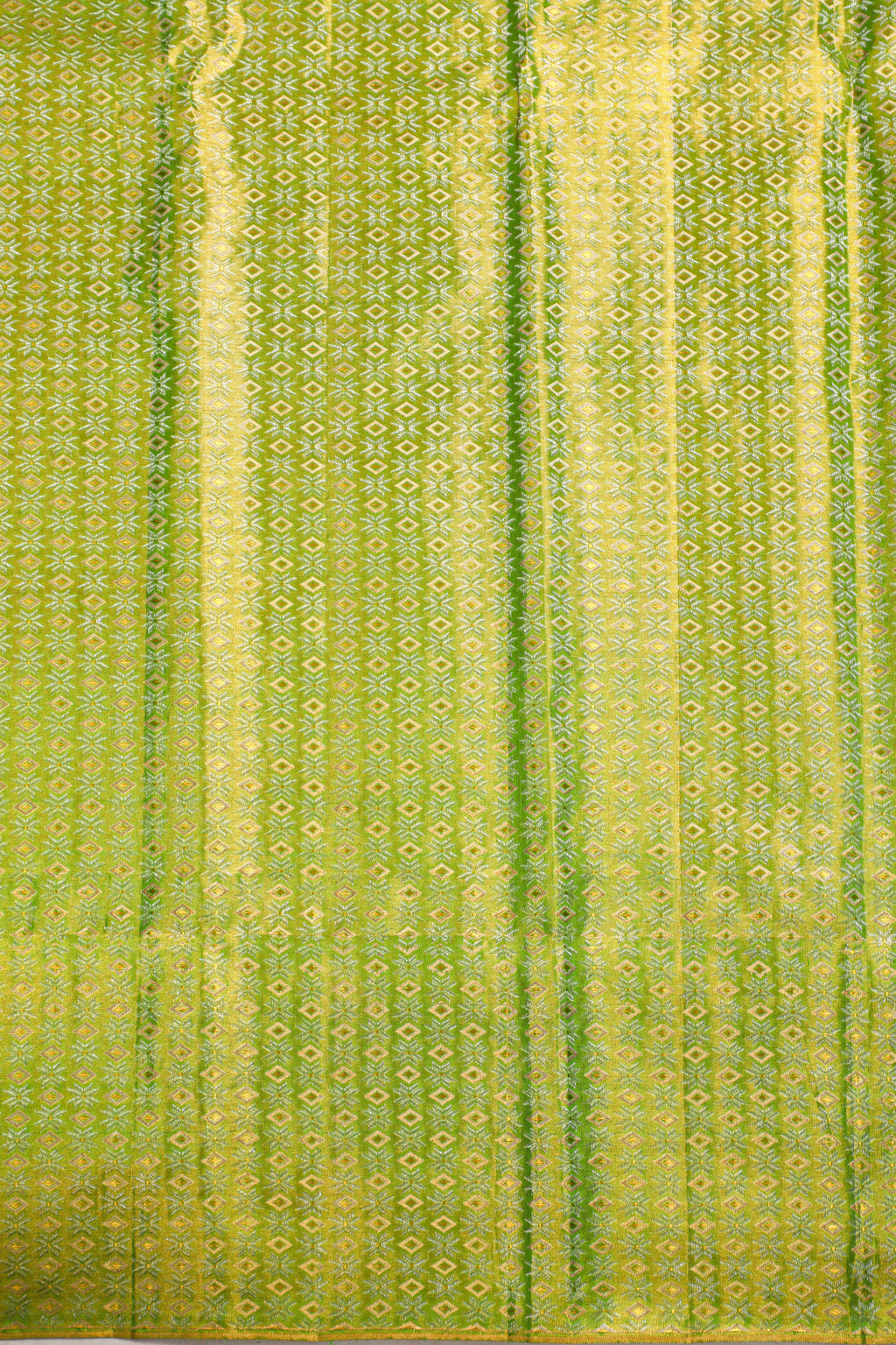 Alli Pista Tissue Fancy Kanchipuram Pure Silk Saree