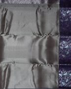 Ash Pure Silk Saree with D. Meenakshi Contrast Border