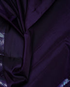 Ash Pure Silk Saree with D. Meenakshi Contrast Border