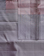 Light Baby Pink Pure Silk Saree with Dove Grey Border