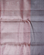 Light Baby Pink Pure Silk Saree with Dove Grey Border