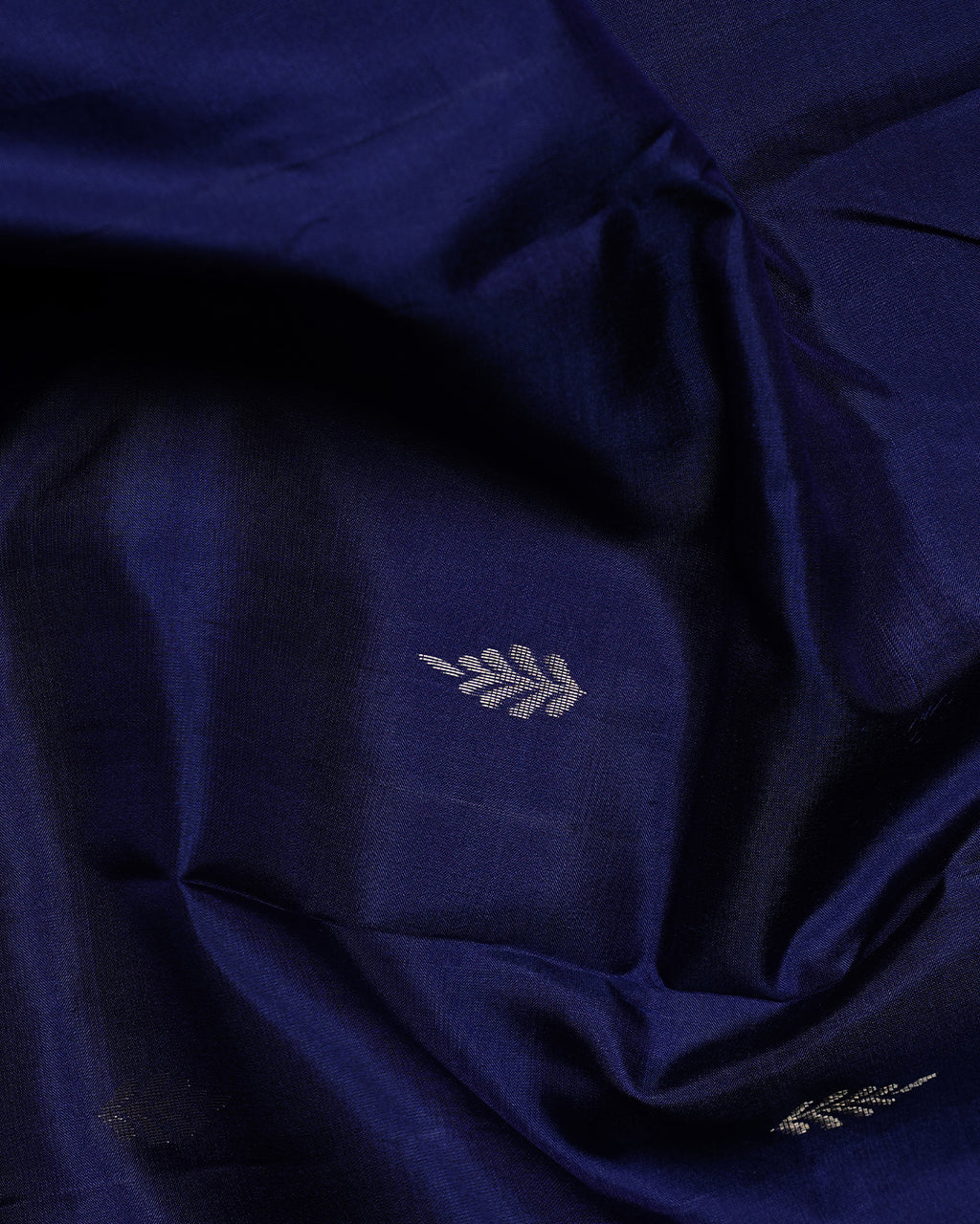 Bhuvana Blue Pure Silk Saree with Semi Contrast Border