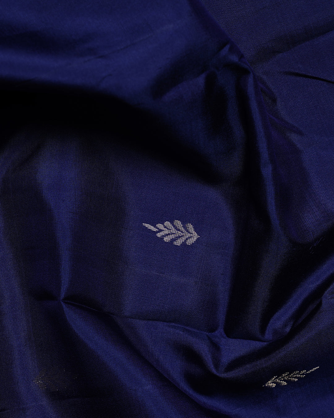 Bhuvana Blue Pure Silk Saree with Semi Contrast Border