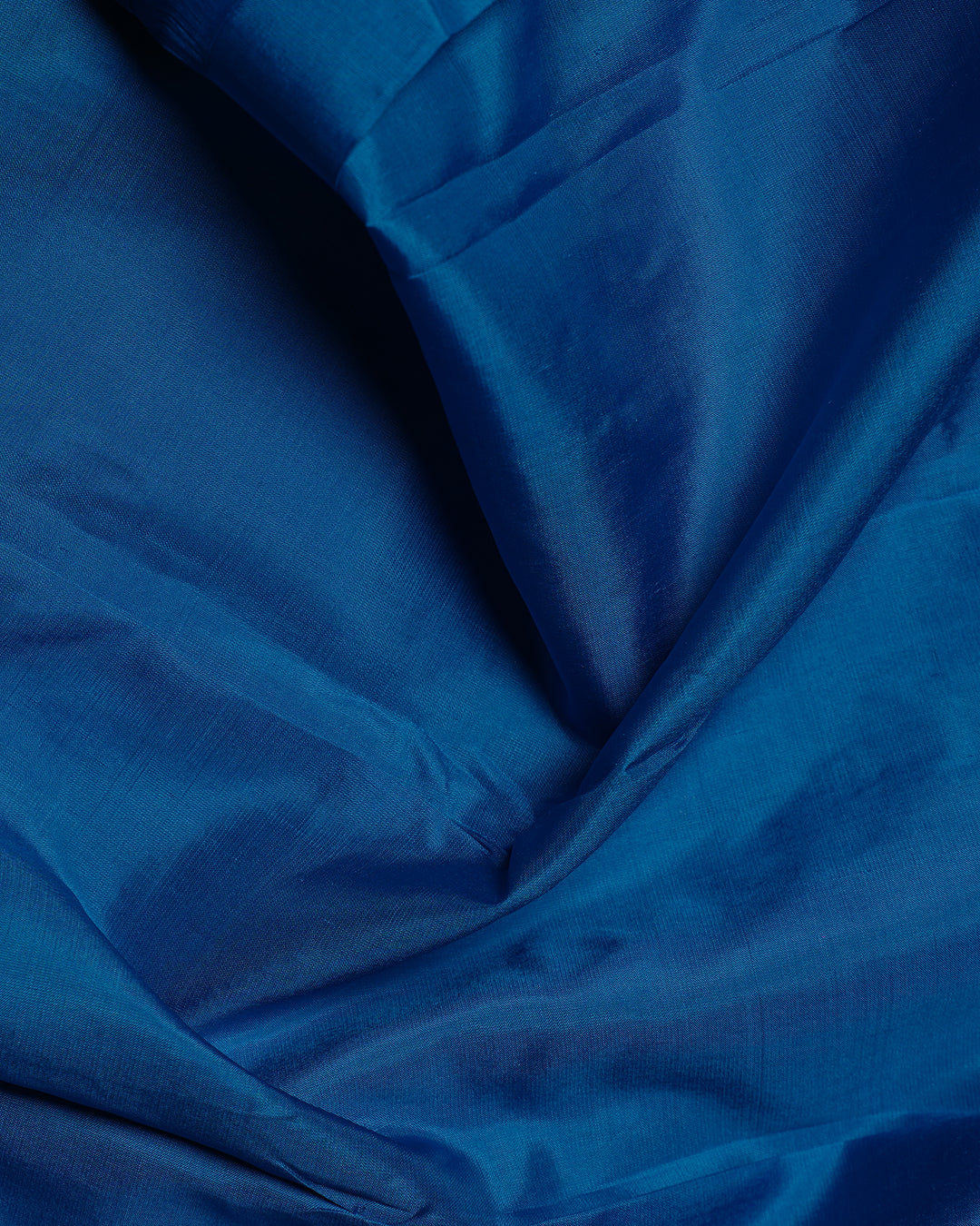 Bhuvana Blue Pure Silk Saree with Semi Contrast Border