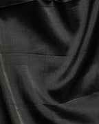 Pure Silk Charcoal Grey Paisley Weave Saree