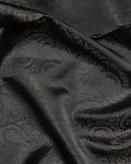 Pure Silk Charcoal Grey Paisley Weave Saree