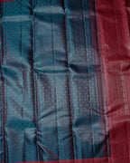 D Ramar Contrast Pure Silk Saree with Diamond Flower Design