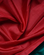 Dark Rexona Green Pure Silk Butta Saree with Red Border