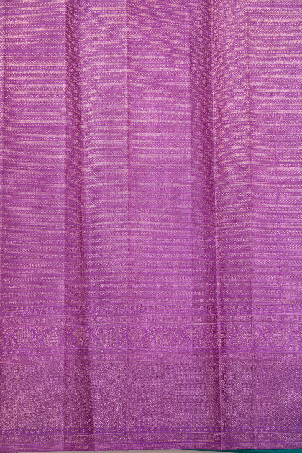 Golden Yellow Kanchipuram Pure Silk Korvai Contrast Saree with Lavender Border and Box Design