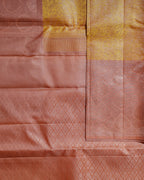 Golden Yellow Pure Silk Saree with Carrot Contrast Border