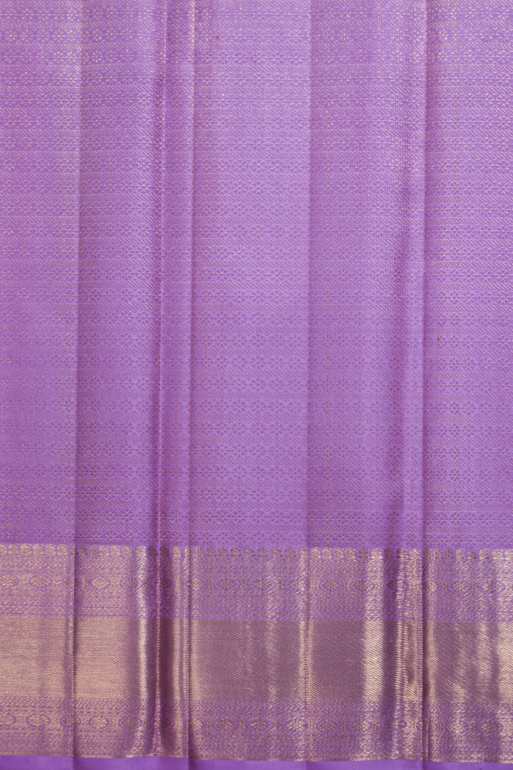Lavender Colour Kanchipuram Pure Silk Saree with Box Flower Design and Self Fancy Border