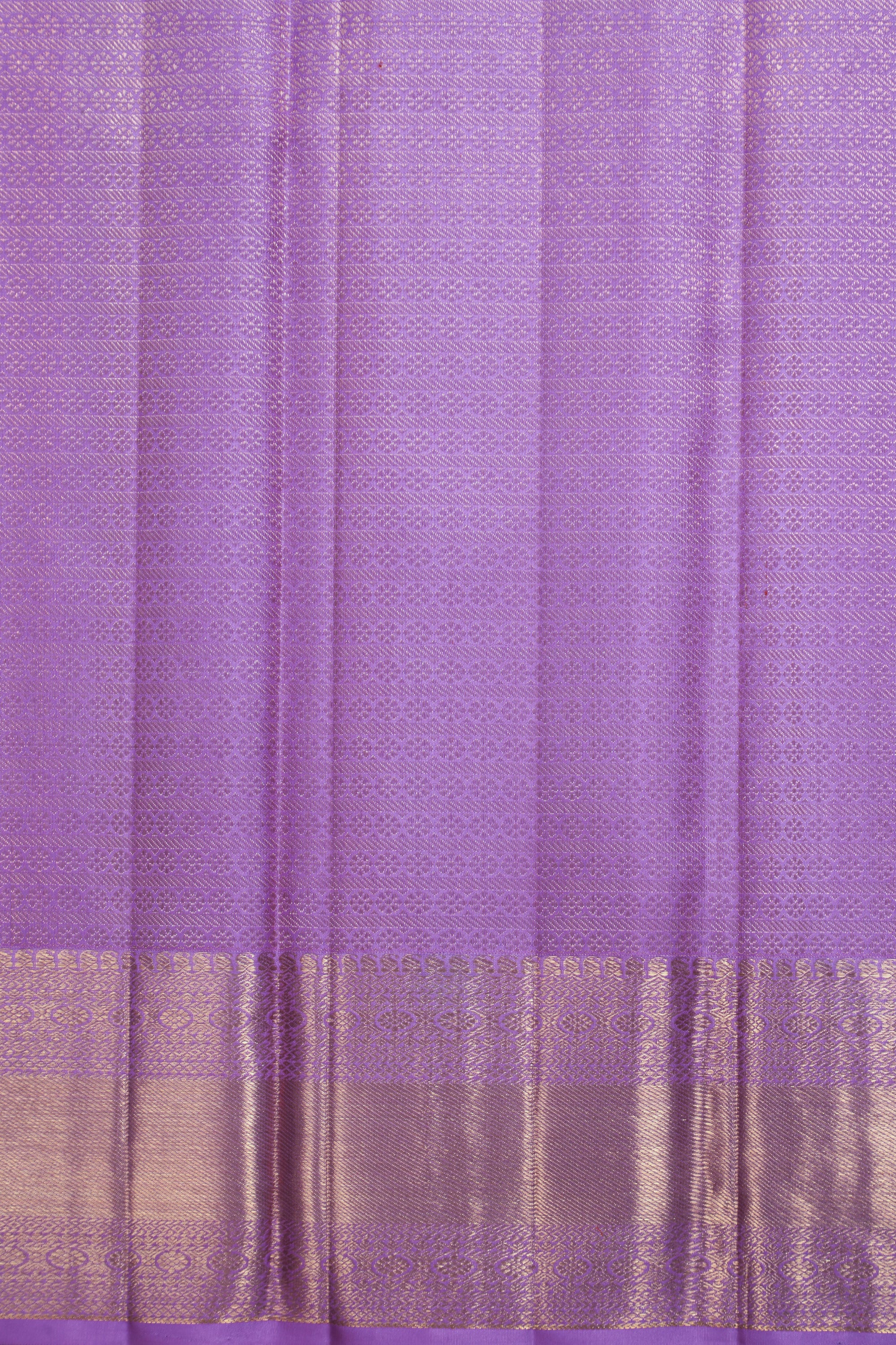 Lavender Colour Kanchipuram Pure Silk Saree with Box Flower Design and Self Fancy Border