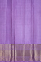 Lavender Colour Kanchipuram Pure Silk Saree with Box Flower Design and Self Fancy Border