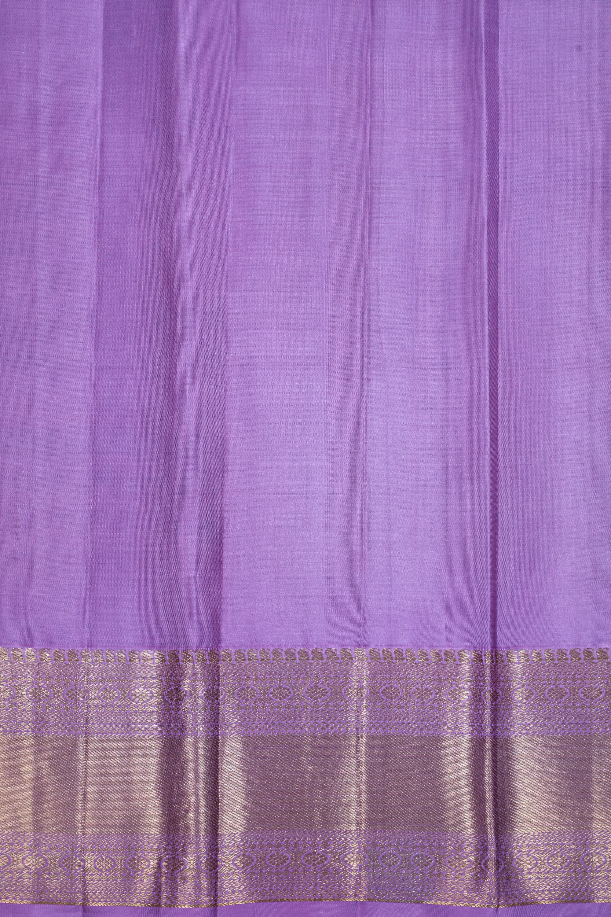 Lavender Colour Kanchipuram Pure Silk Saree with Box Flower Design and Self Fancy Border