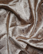 Light Coffee Pure Silk Saree with V. Paakku Border