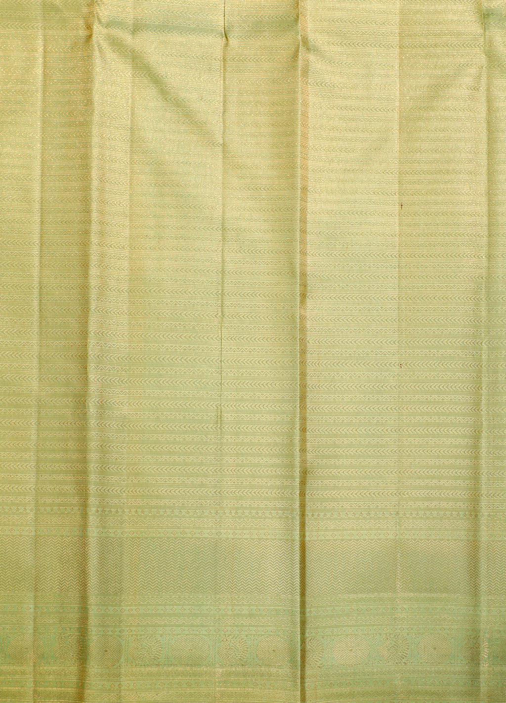 Light Pista Kanchipuram Pure Silk Saree with Diamond Design and Self Border