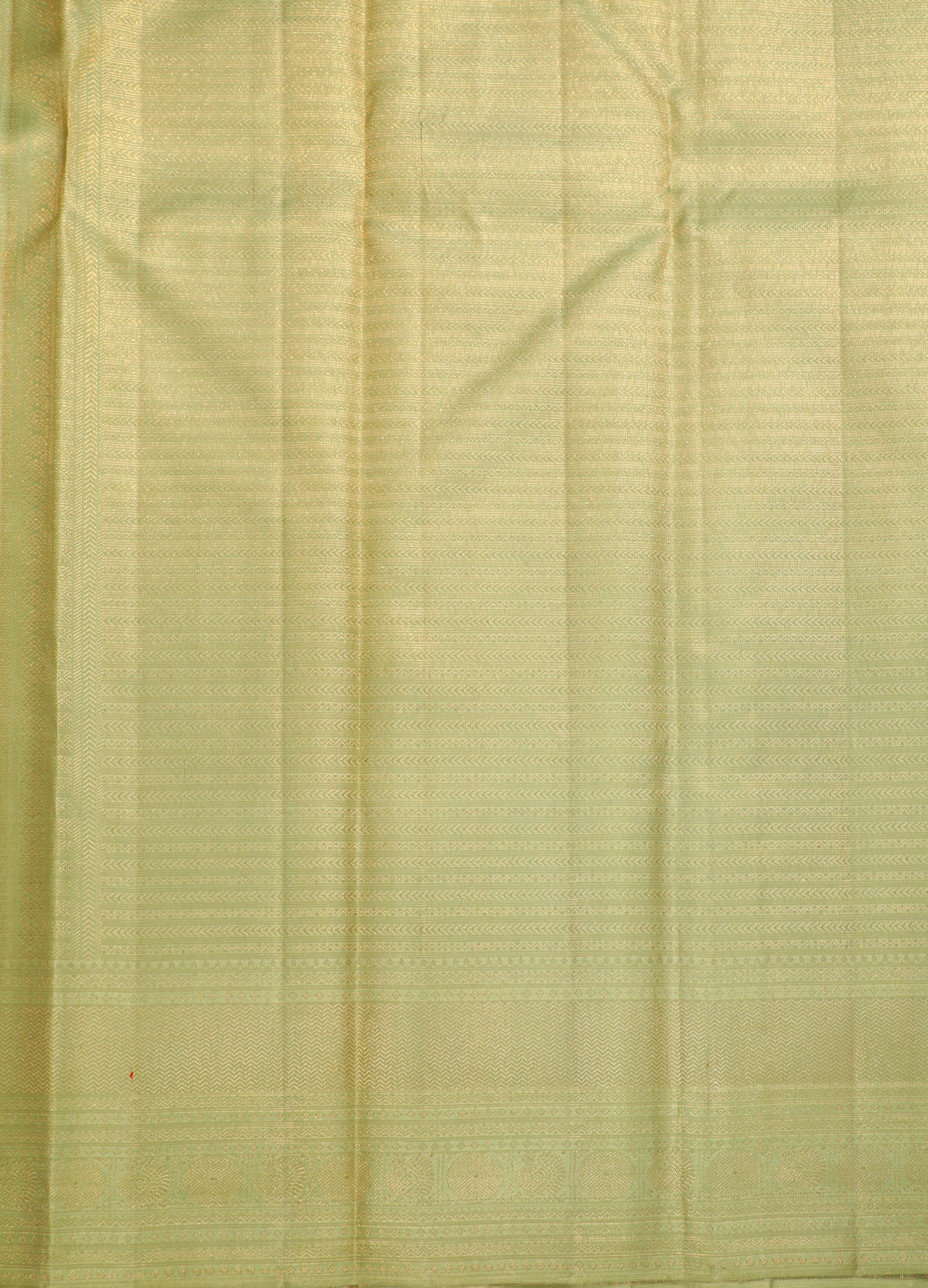 Light Pista Kanchipuram Pure Silk Saree with Diamond Design and Self Border