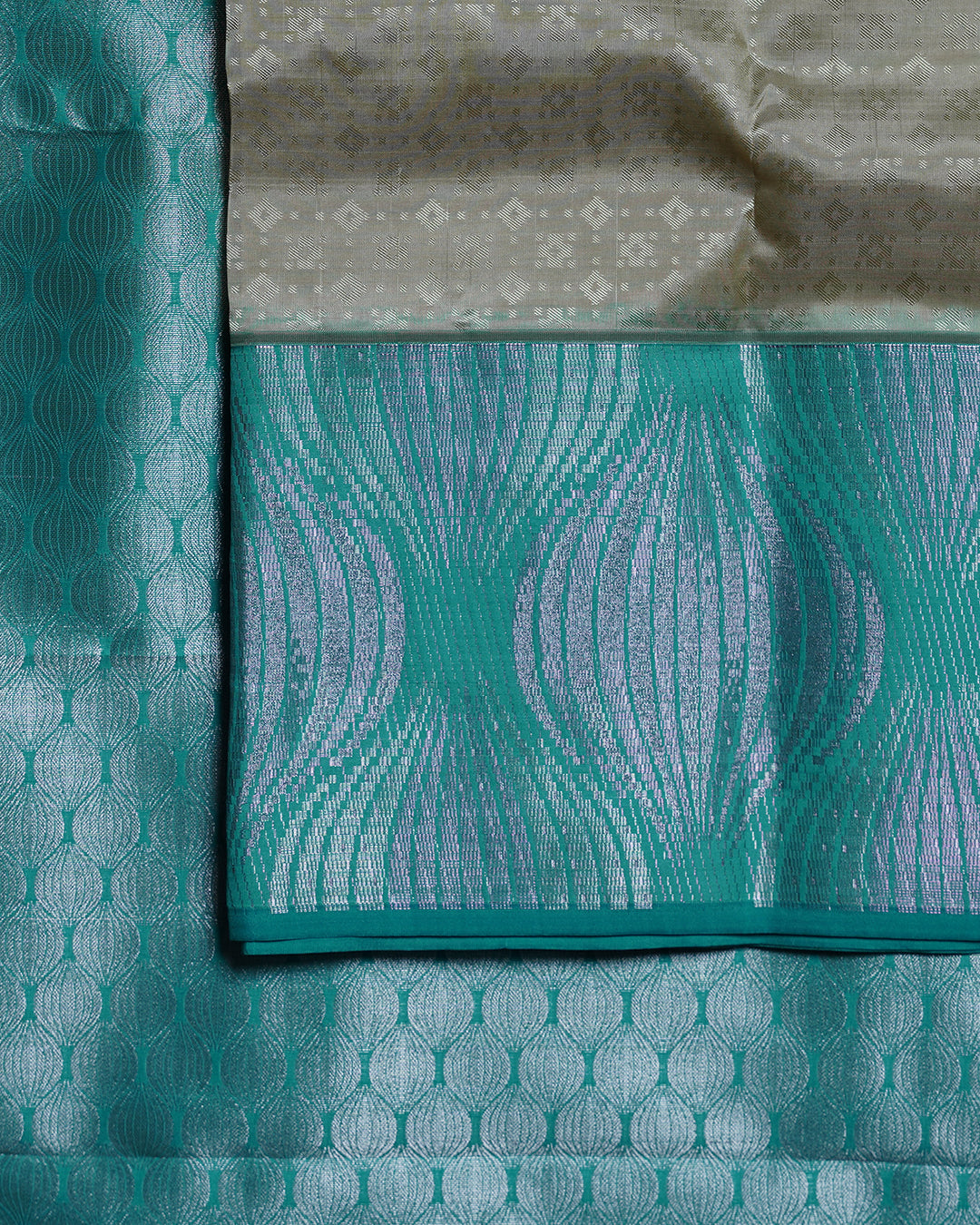 Light Sukku Pure Silk Saree with Rexona Semi Contrast Border