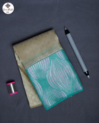 Light Sukku Pure Silk Saree with Rexona Semi Contrast Border