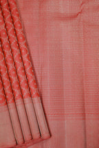 Maroon Kanchipuram Pure Silk Saree with Diamond Design and Self Border