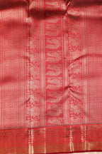 Maroon Kanchipuram Pure Silk Saree with Traditional Self Border and Manga Butta Design