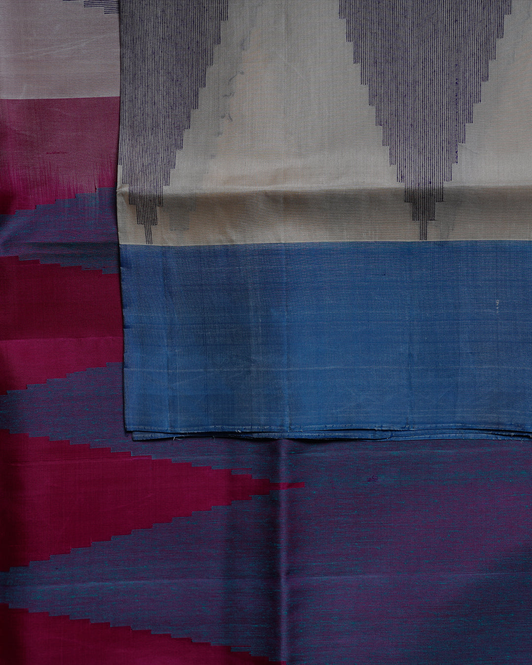 Multi Colour Rekku Design Soft Silk Pure Silk Saree