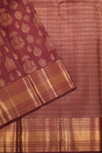 Paakku Colour Kanchipuram Pure Silk Saree with Jimikki Design and Self Traditional Border