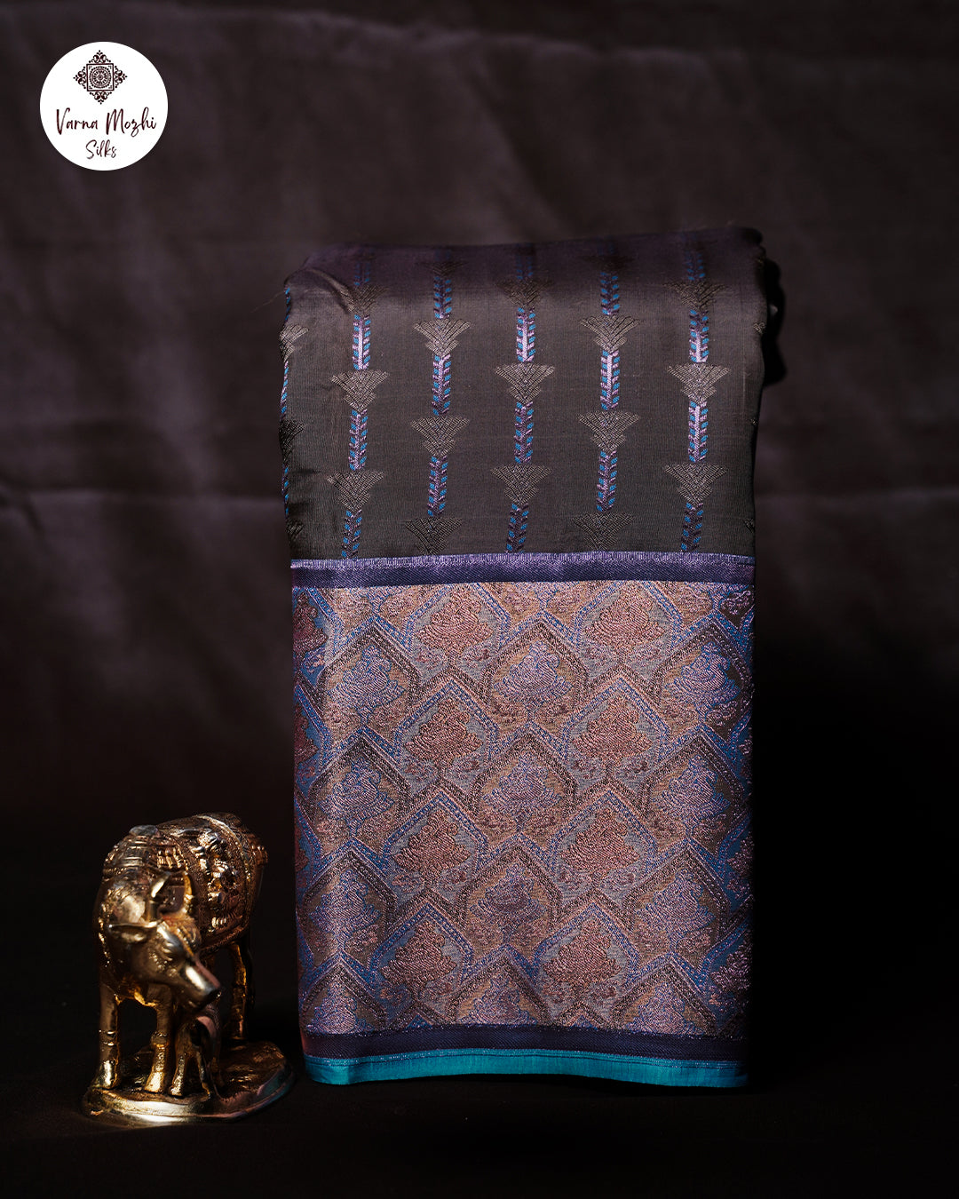 Paaku Pure Silk Saree with Rexona Semi Contrast Border