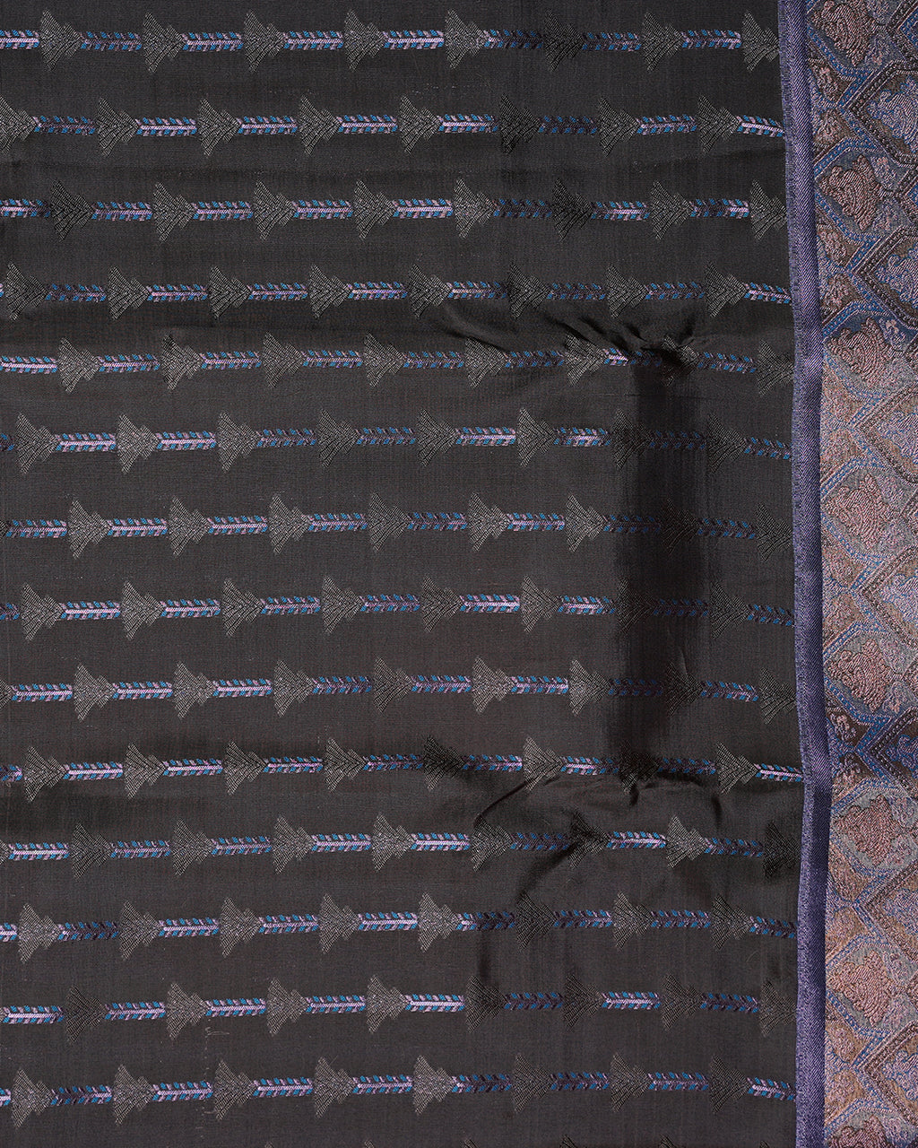 Paaku Pure Silk Saree with Rexona Semi Contrast Border