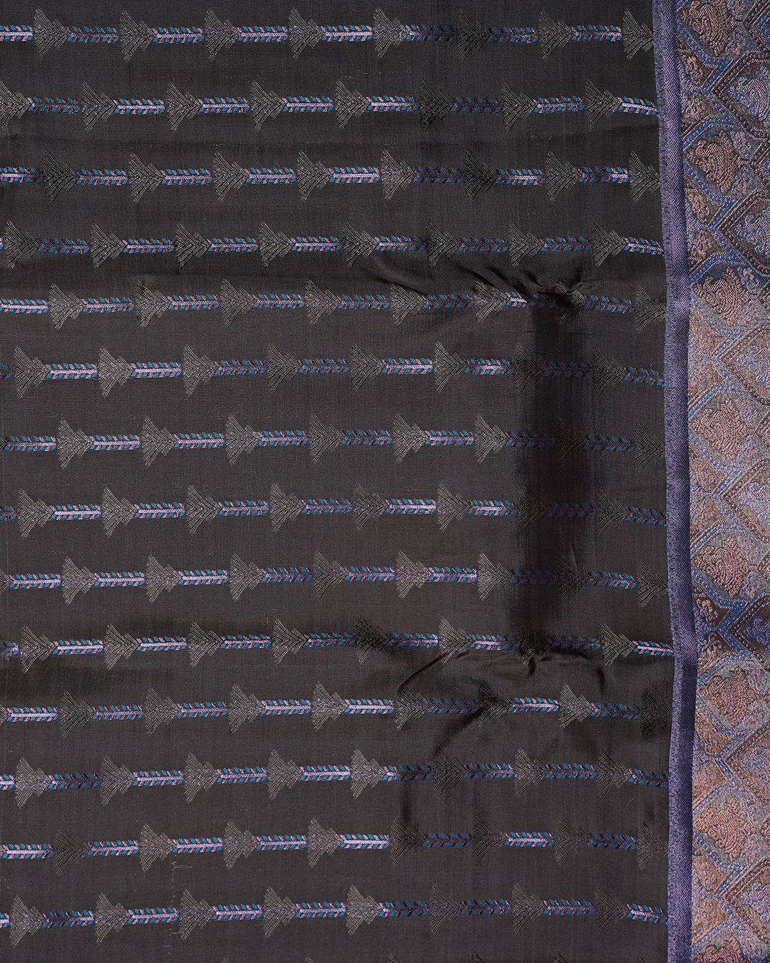Paaku Pure Silk Saree with Rexona Semi Contrast Border