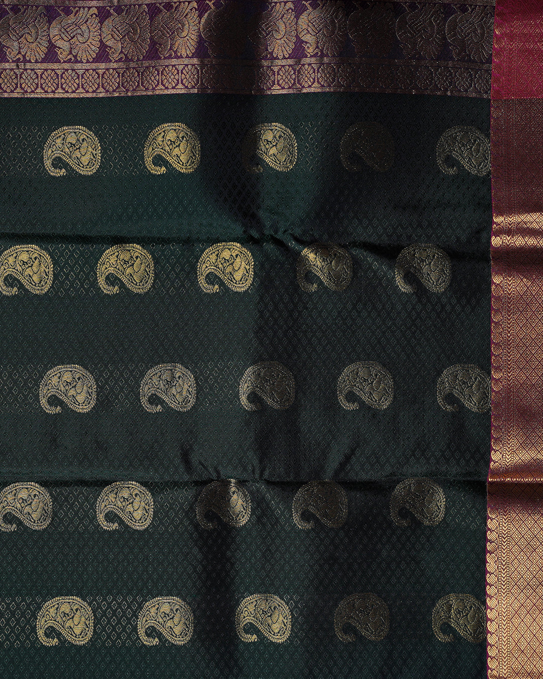 Pachai Green Korvai Pure Silk Saree - Manga Butta