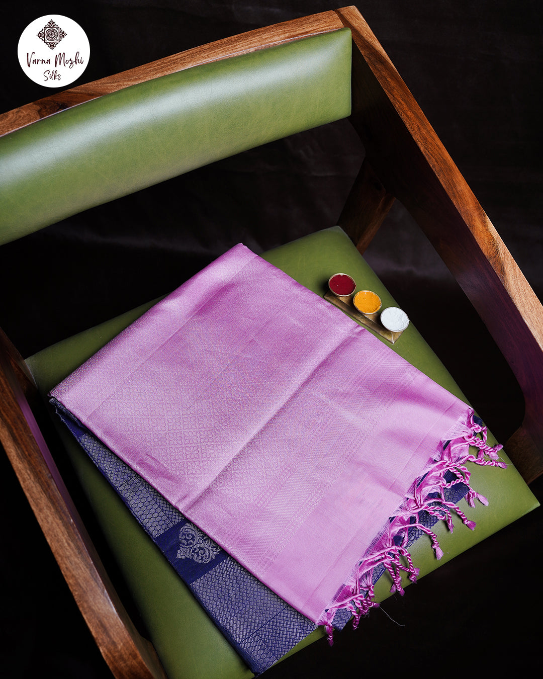 Pink Diamond Butta Semi Contrast Pure Silk Saree