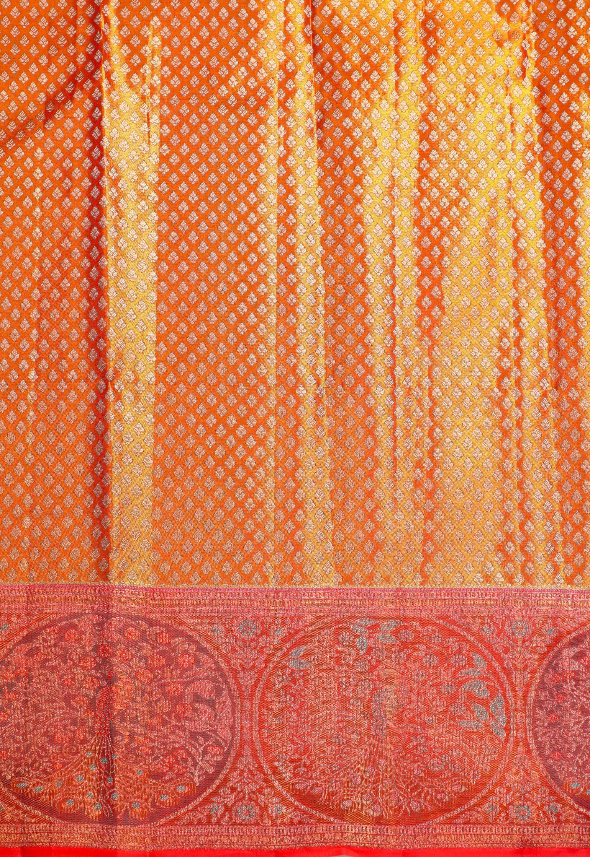 Pista Korvai Tissue Contrast Kanchipuram Pure Silk Saree
