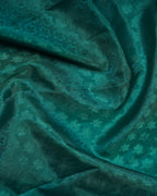 Rexona Green Pure Silk Saree with Red Korvai Border