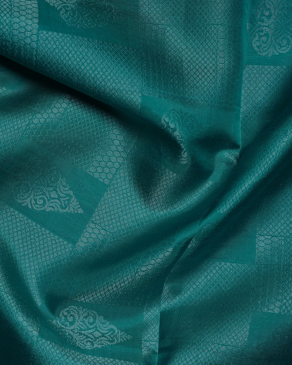 Rexona Green Pure Silk Saree with Maroon Border